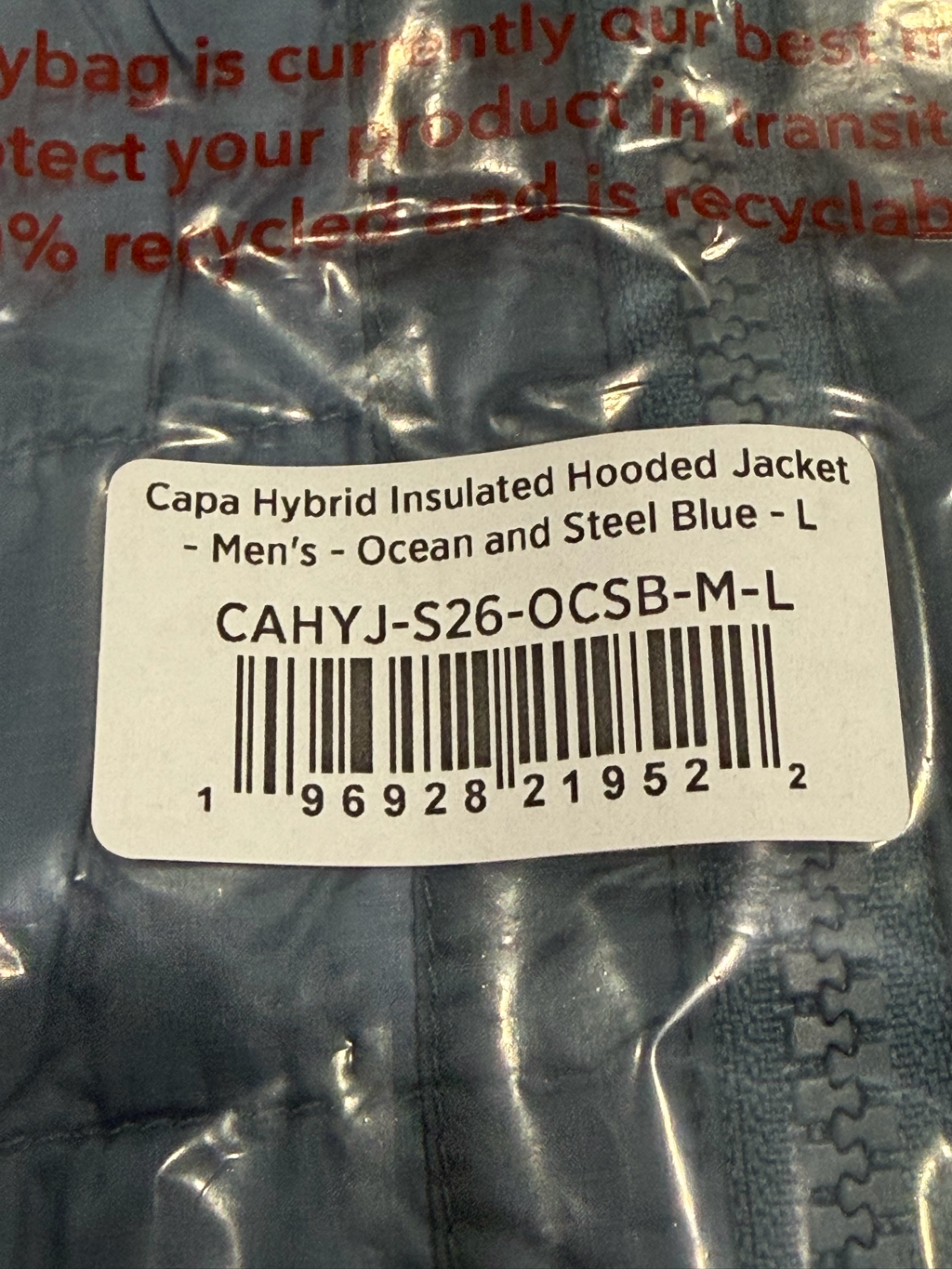 Cotopaxi Men's Large Capa Hybrid Insulated Hooded Jacket Blue Nwt Scuba Hood — image 8 of 8